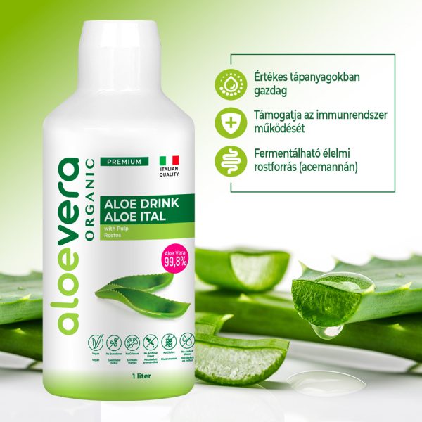 Aloe Vera Organic Prémium Aloe Ital Rostos 1000ml