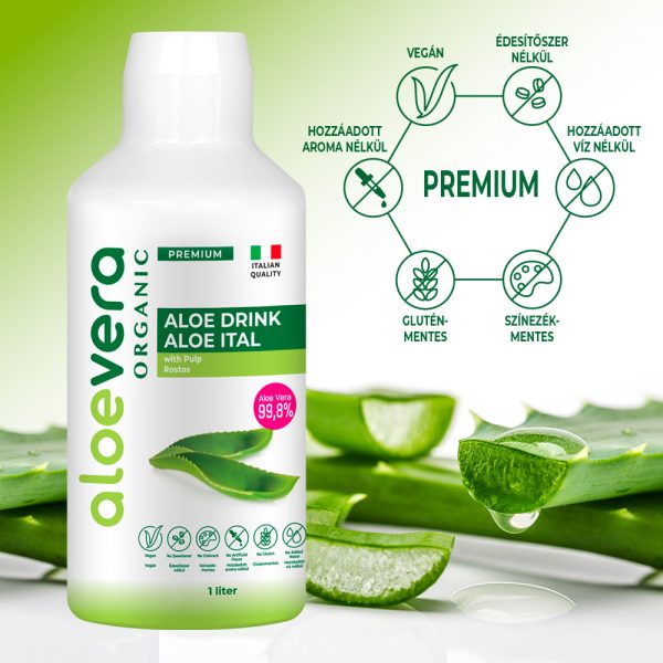 Aloe Vera Organic Prémium Aloe Ital Rostos 1000ml